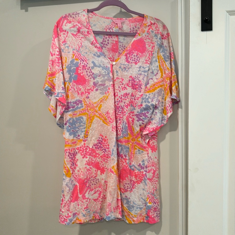 Lilly Pulitzer 100% Linen Coverup